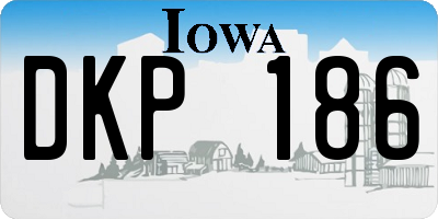 IA license plate DKP186