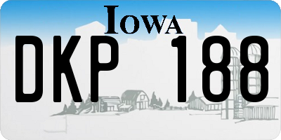 IA license plate DKP188