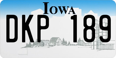 IA license plate DKP189