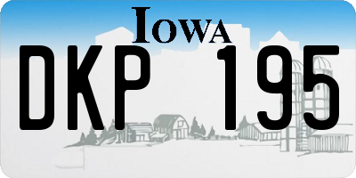 IA license plate DKP195