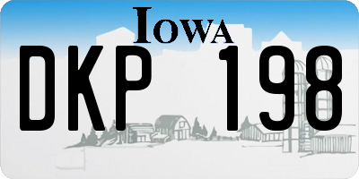 IA license plate DKP198