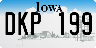 IA license plate DKP199