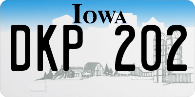 IA license plate DKP202