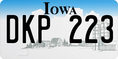 IA license plate DKP223