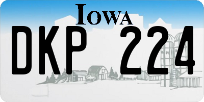 IA license plate DKP224