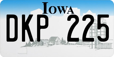 IA license plate DKP225