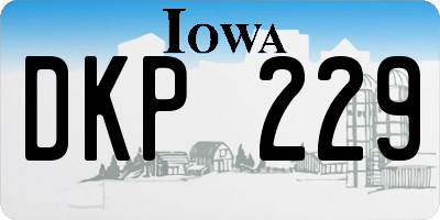 IA license plate DKP229