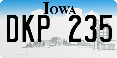 IA license plate DKP235