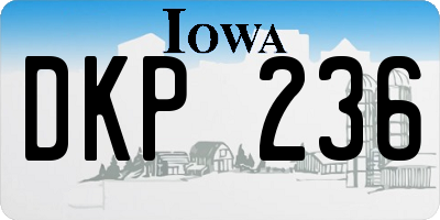 IA license plate DKP236