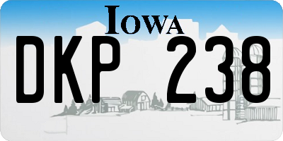 IA license plate DKP238