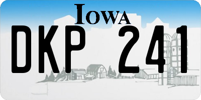 IA license plate DKP241