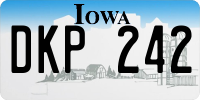IA license plate DKP242