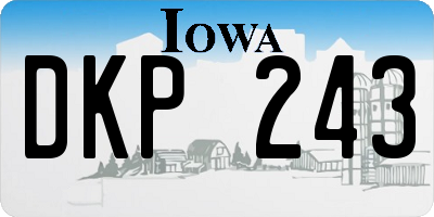 IA license plate DKP243