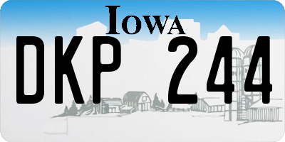 IA license plate DKP244