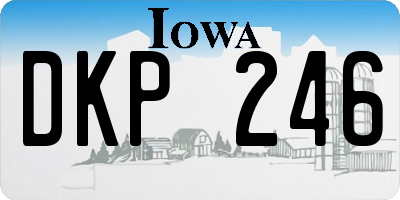 IA license plate DKP246