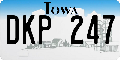 IA license plate DKP247