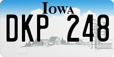 IA license plate DKP248