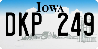 IA license plate DKP249