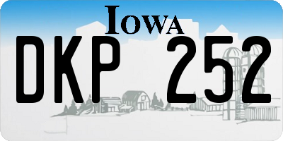 IA license plate DKP252