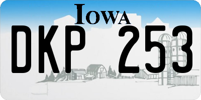 IA license plate DKP253