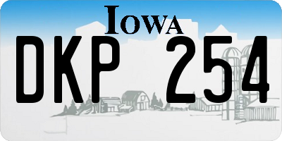 IA license plate DKP254