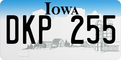 IA license plate DKP255