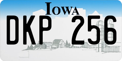 IA license plate DKP256