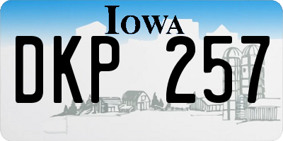 IA license plate DKP257