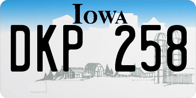 IA license plate DKP258