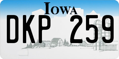 IA license plate DKP259
