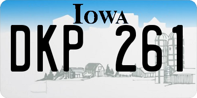 IA license plate DKP261