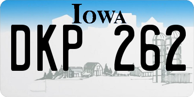 IA license plate DKP262