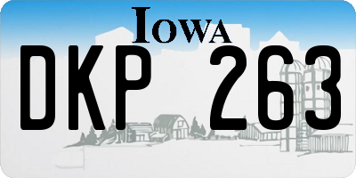IA license plate DKP263