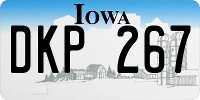 IA license plate DKP267