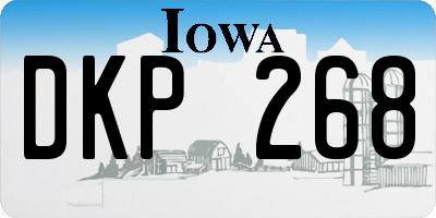 IA license plate DKP268