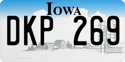 IA license plate DKP269