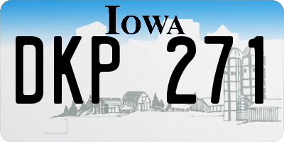 IA license plate DKP271