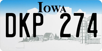 IA license plate DKP274