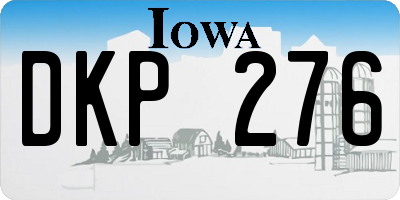 IA license plate DKP276