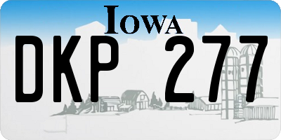 IA license plate DKP277