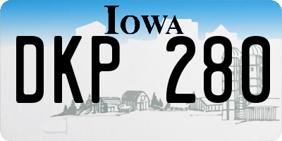 IA license plate DKP280