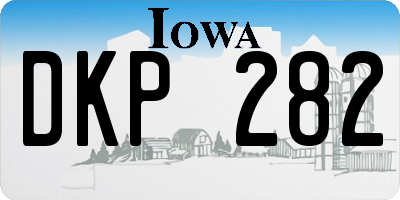 IA license plate DKP282