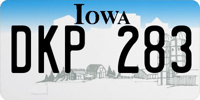 IA license plate DKP283