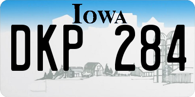 IA license plate DKP284