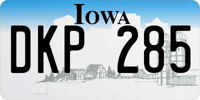 IA license plate DKP285