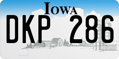 IA license plate DKP286
