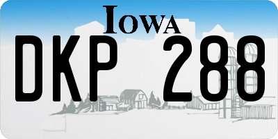 IA license plate DKP288
