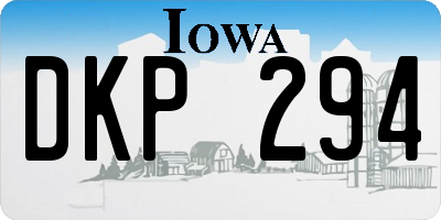 IA license plate DKP294