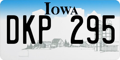 IA license plate DKP295