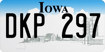 IA license plate DKP297